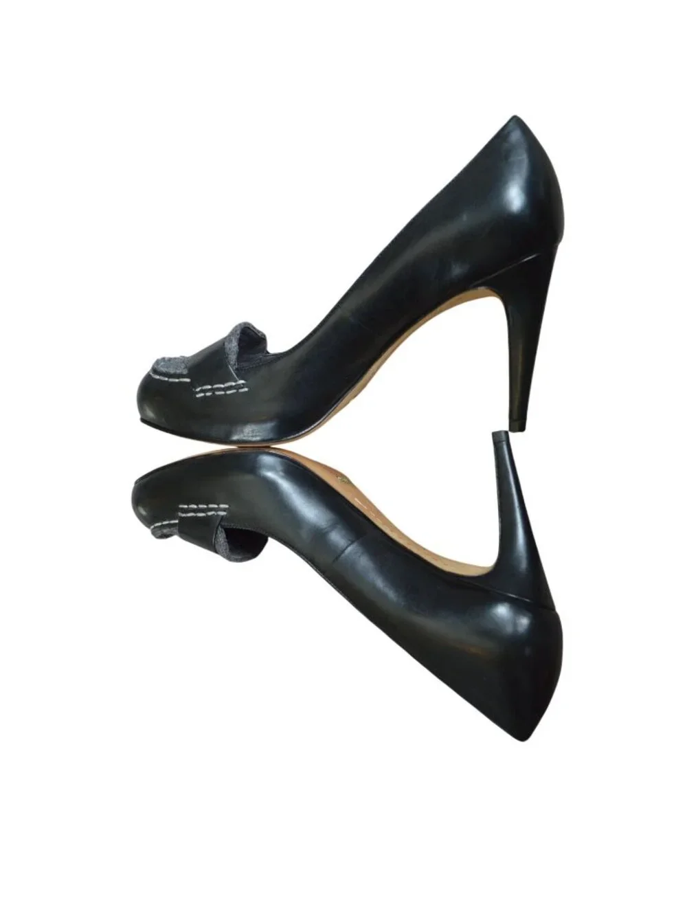 Cole Haan Violet NikeAir Pumps Black Leather Gray Women's Size 9 Office Siren